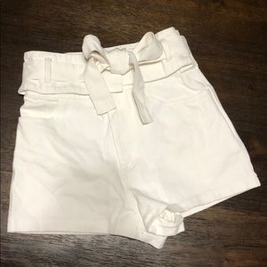 Honey Bella High Waisted White Denim Shorts